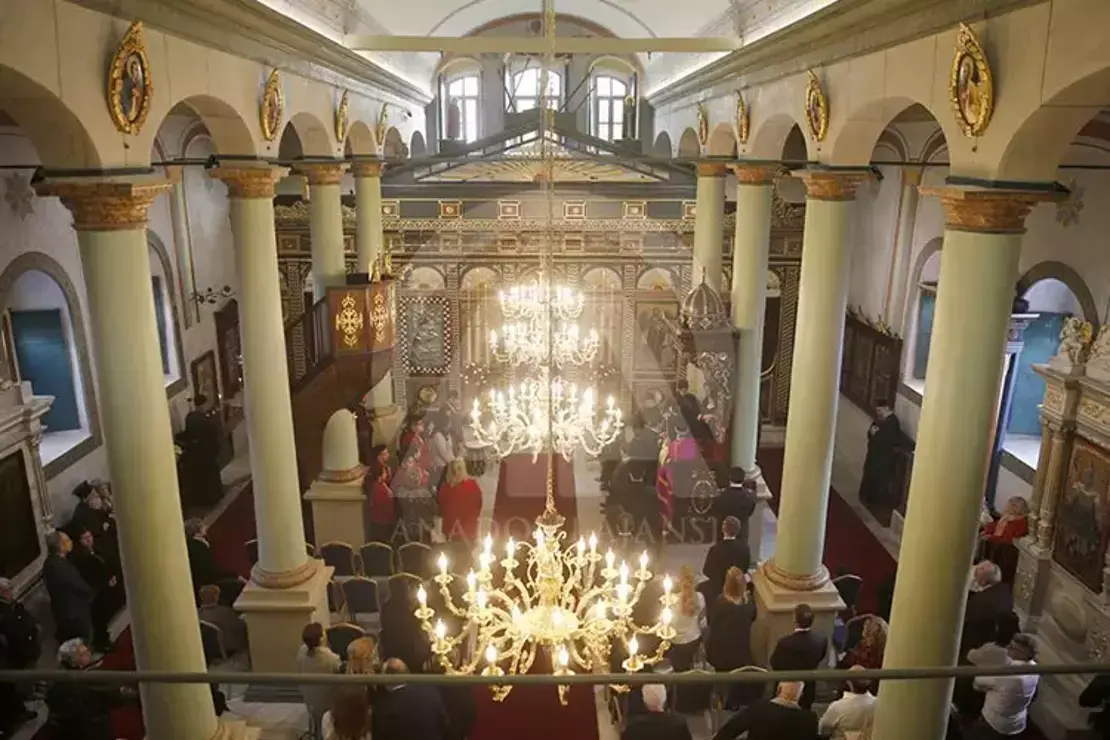 The interior of Aya Yorgi Church